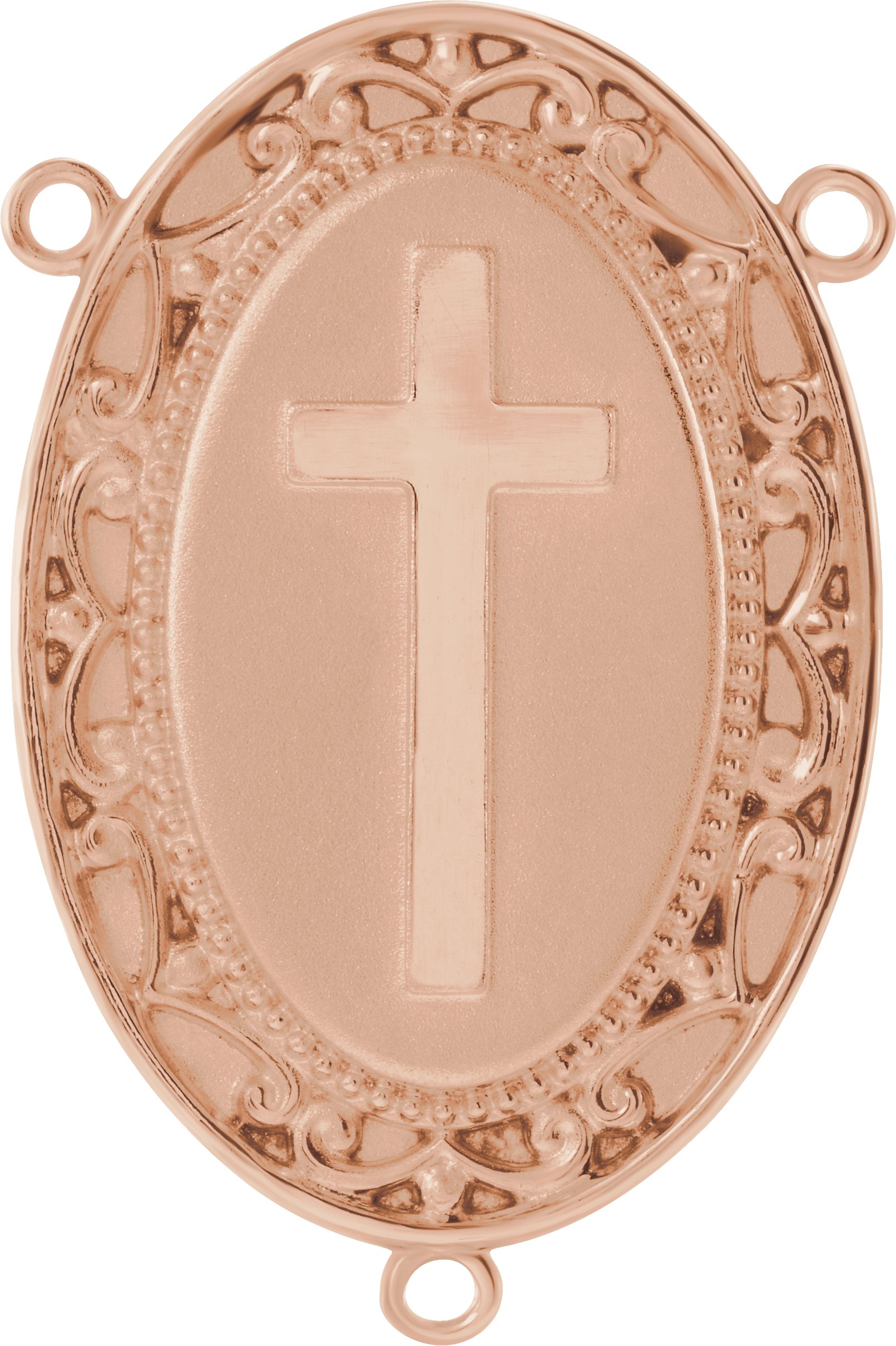 Cross Rosary Necklace Center