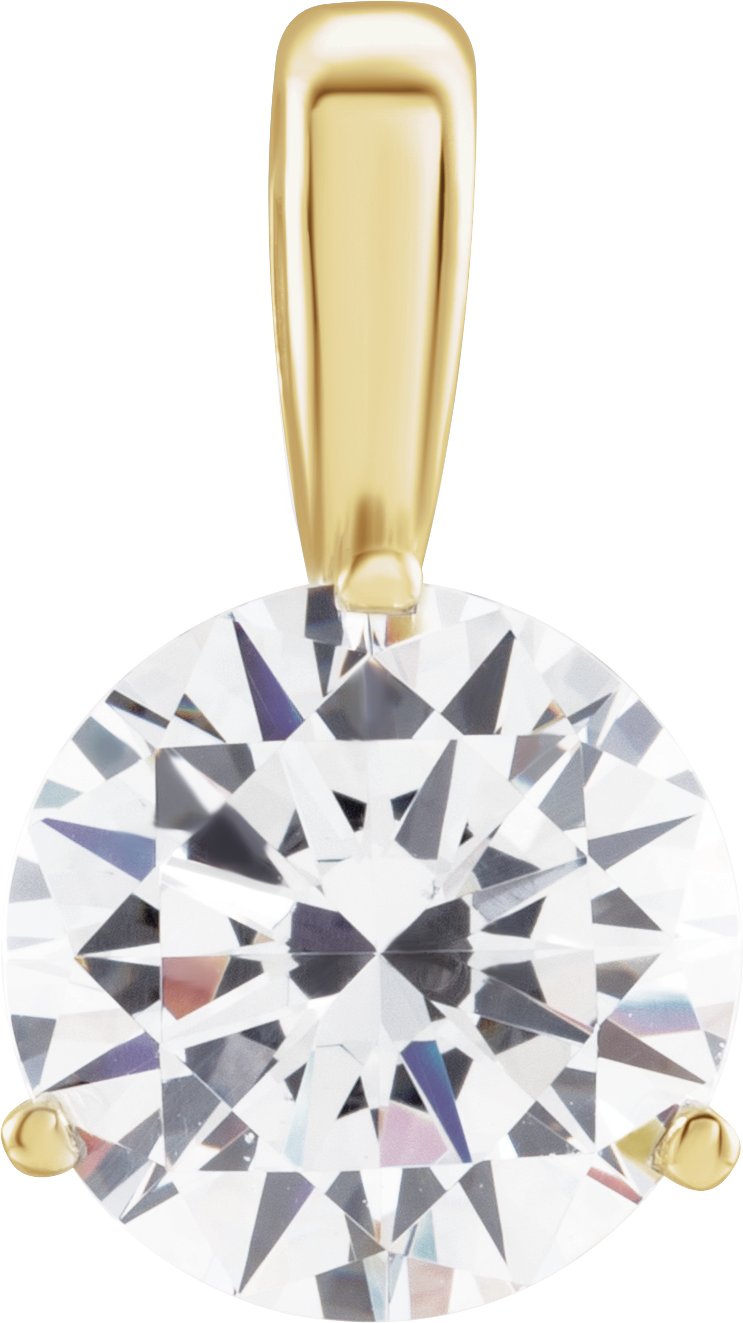 14K Yellow 1/4 CT Lab-Grown Diamond Pendant 