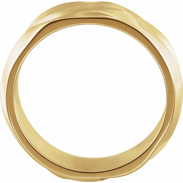 14K Yellow 6 mm Textured Band Size 9