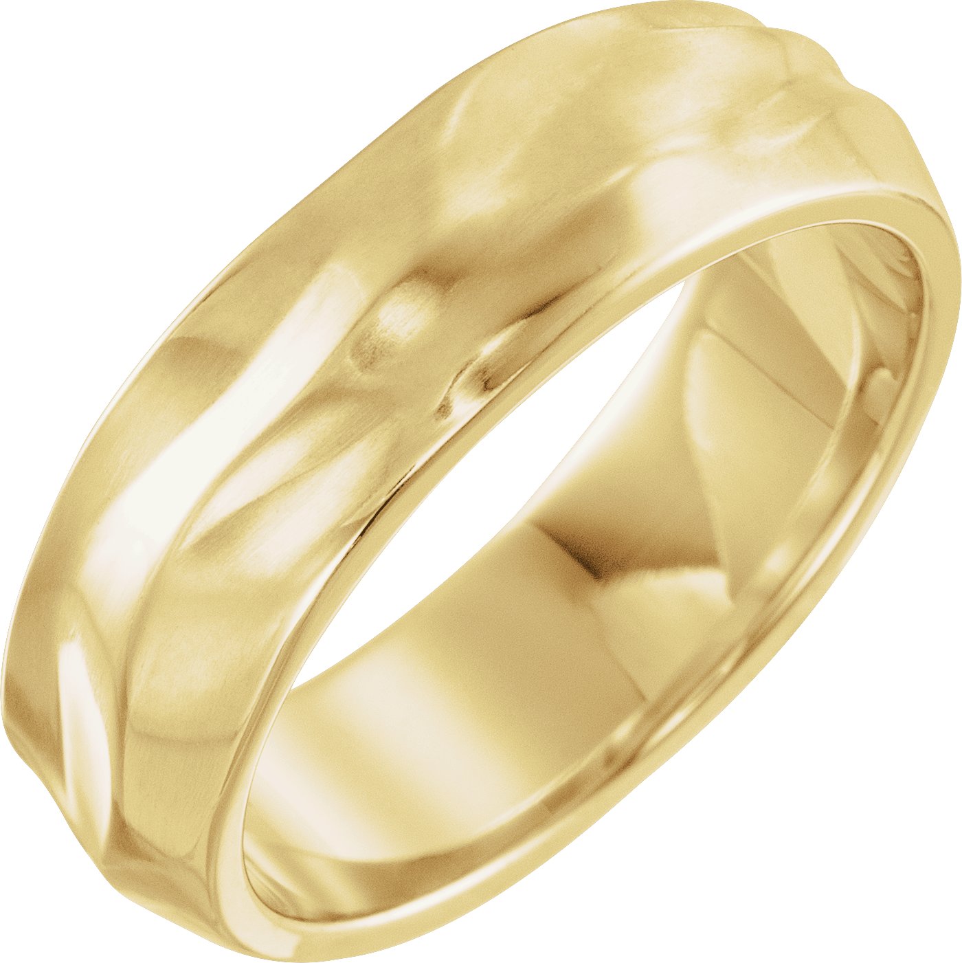 14K Yellow 6 mm Textured Band Size 11.5