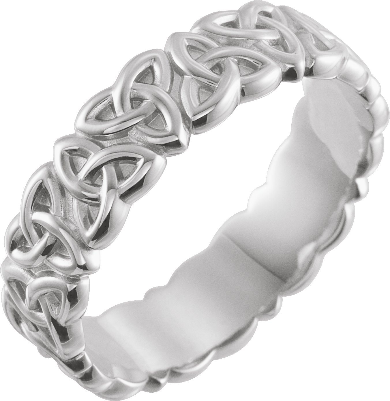 Continuum Sterling Silver 6 mm Celtic-Inspired Band Size 8.5