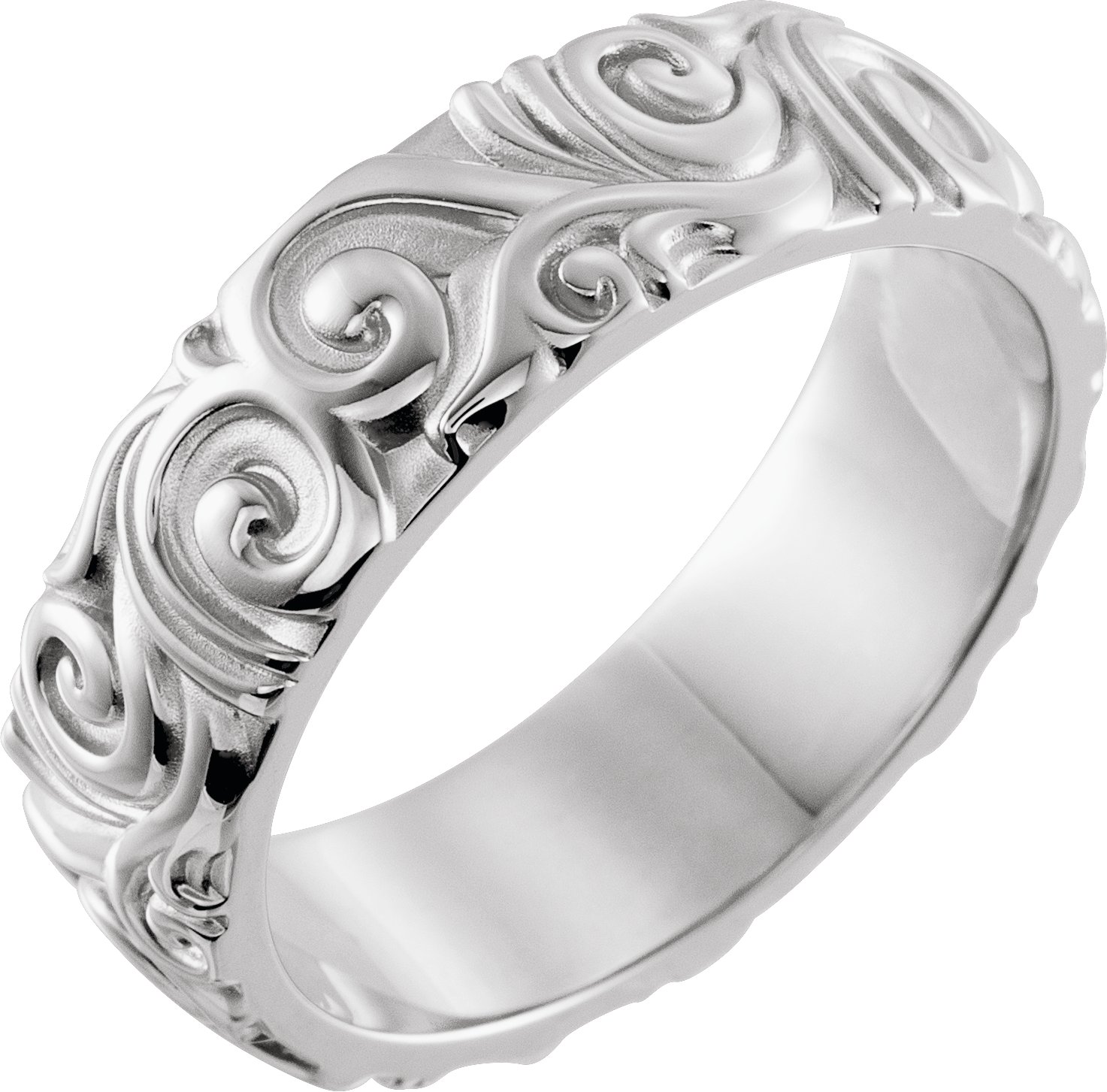 Continuum Sterling Silver 6 mm Sculptural Band Size 8