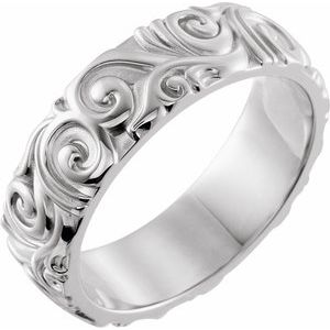 Continuum Sterling Silver 6 mm Sculptural Band Size 8