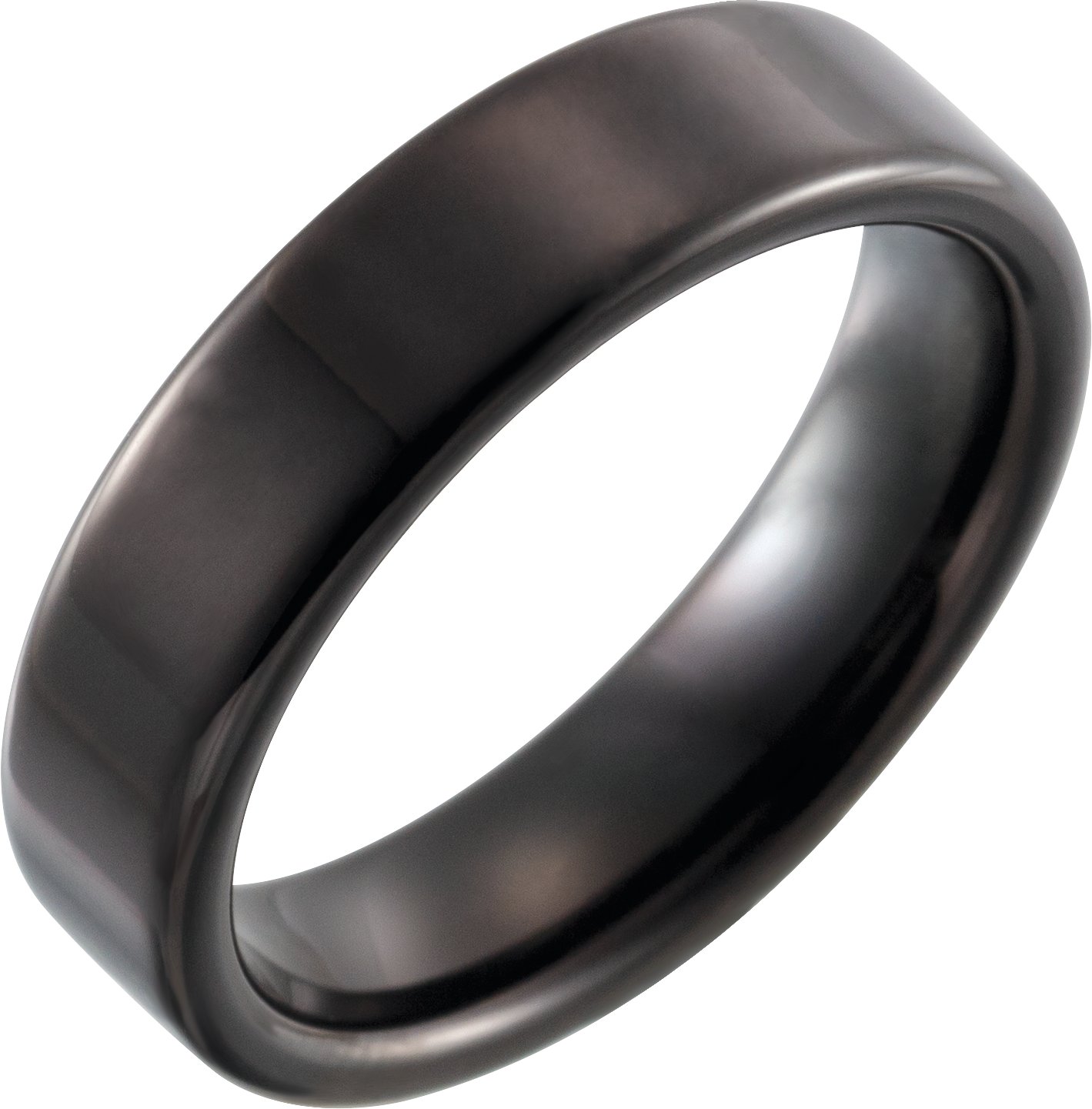 Black PVD Tungsten 6 mm Flat Band Size 6