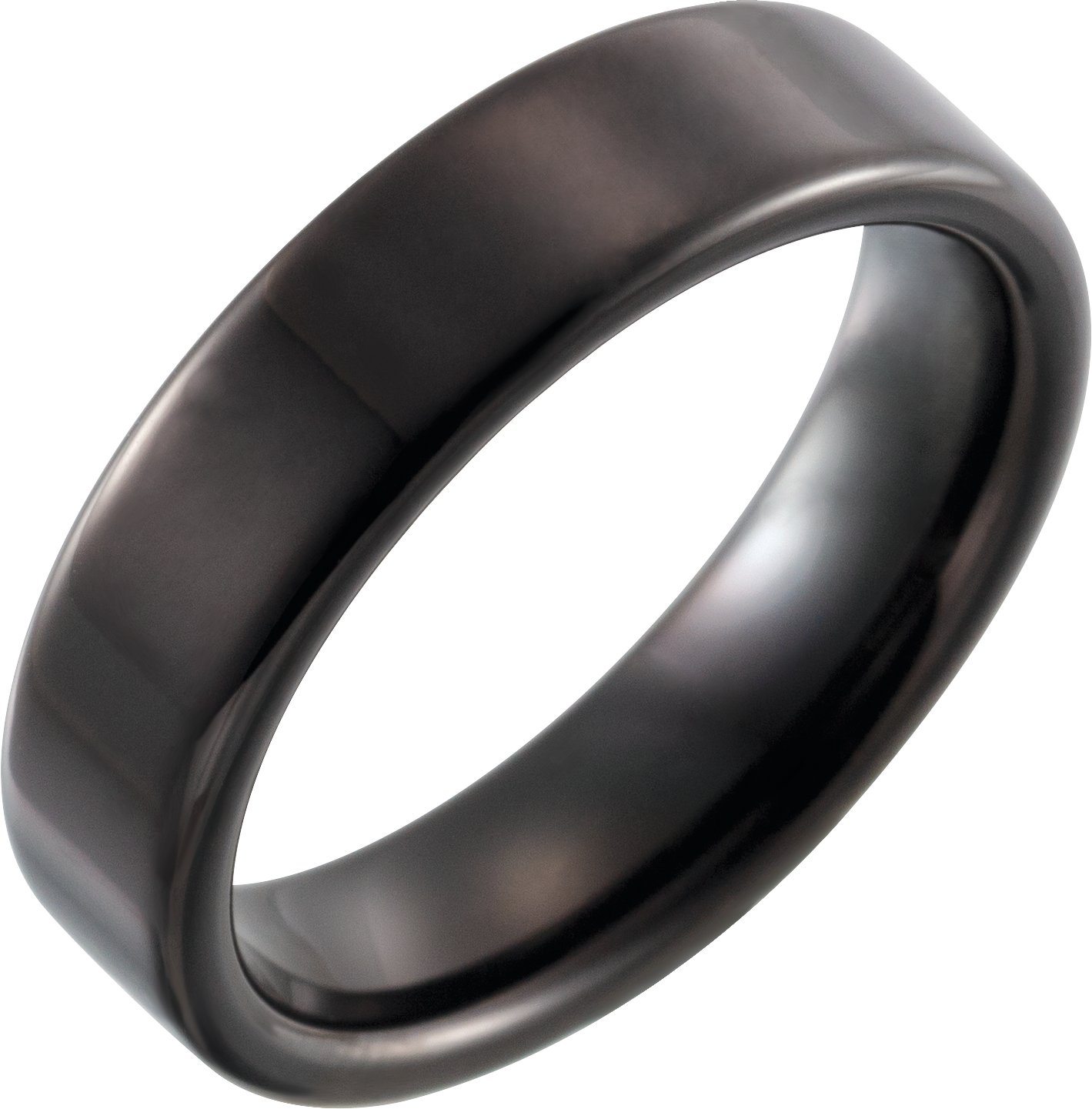 Black PVD Tungsten 6 mm Flat Band Size 9