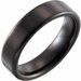 Black PVD Tungsten 6 mm Flat Band Size 7.5