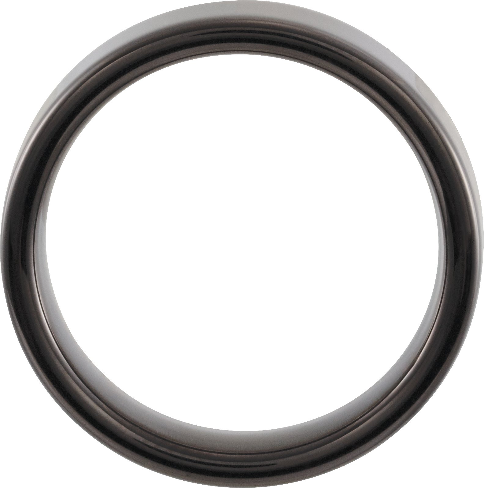 Black PVD Tungsten 6 mm Flat Band Size 11