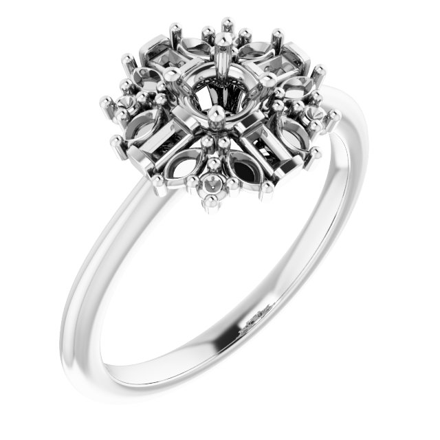 Halo-Style Art Deco Engagement Ring