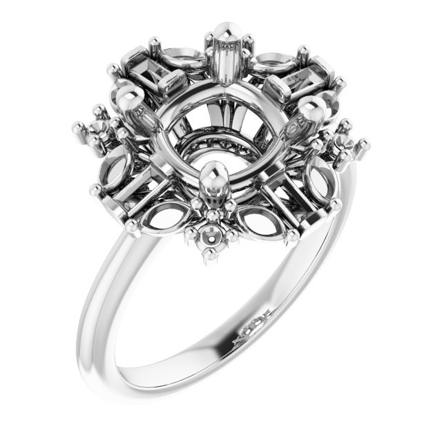 Halo-Style Art Deco Engagement Ring