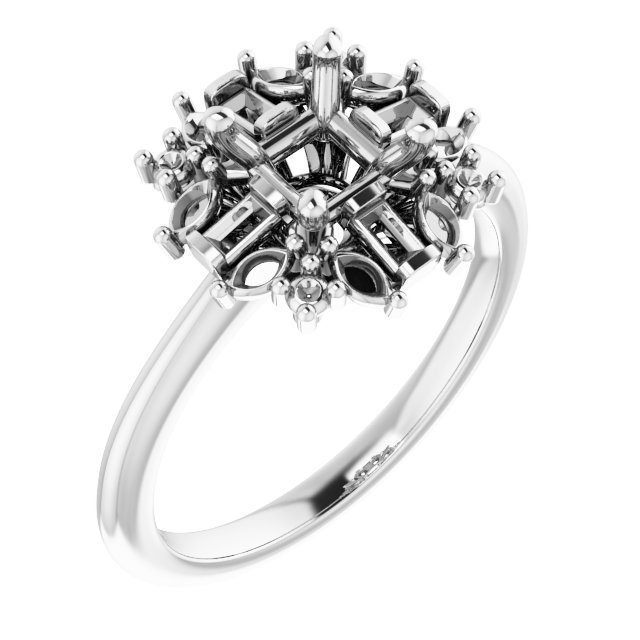 Halo-Style Art Deco Engagement Ring
