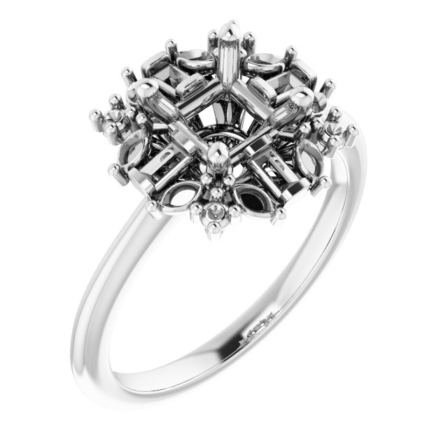 Halo-Style Art Deco Engagement Ring