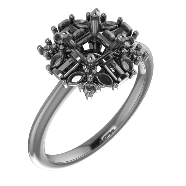 9x7 mm Emerald Engagement Ring Mounting