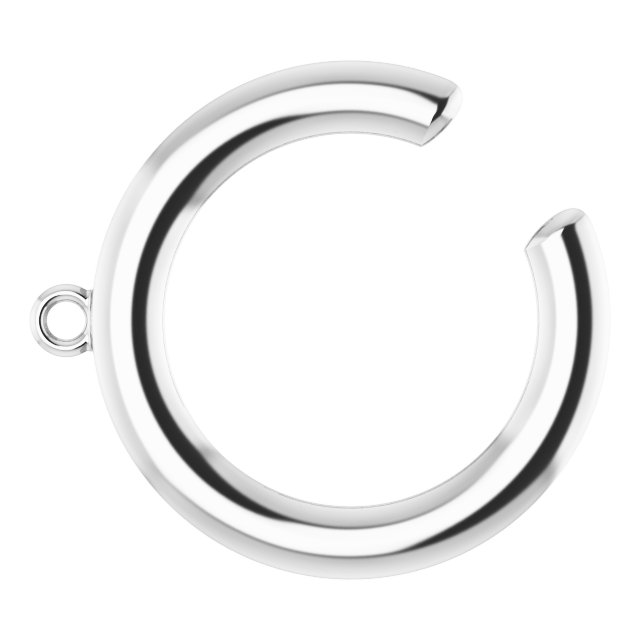 18K White 14 mm Ear Cuff