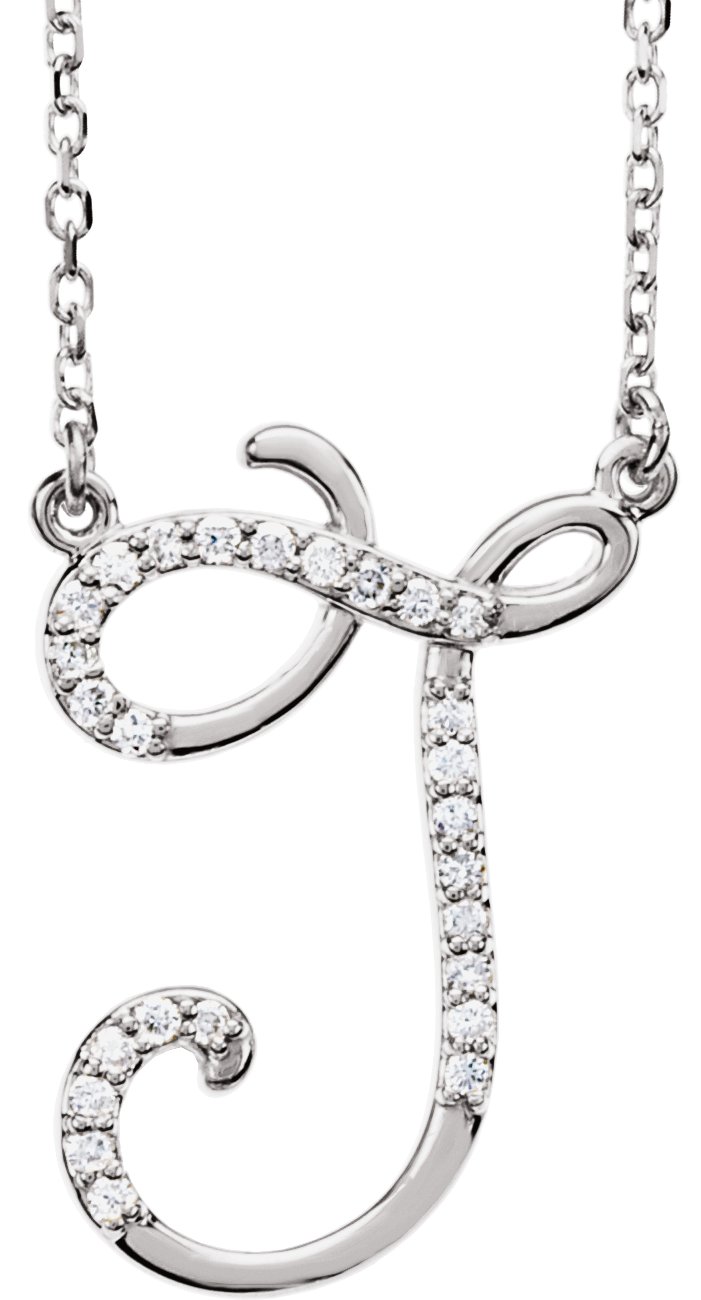 The Diamond Initial Necklace 14K - 1 Letter