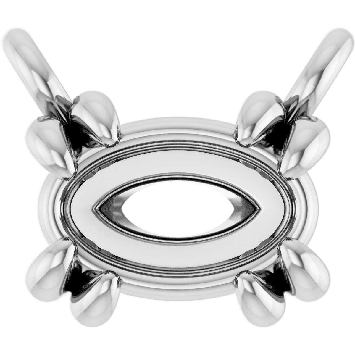 Double-Claw Solitaire Necklace Center