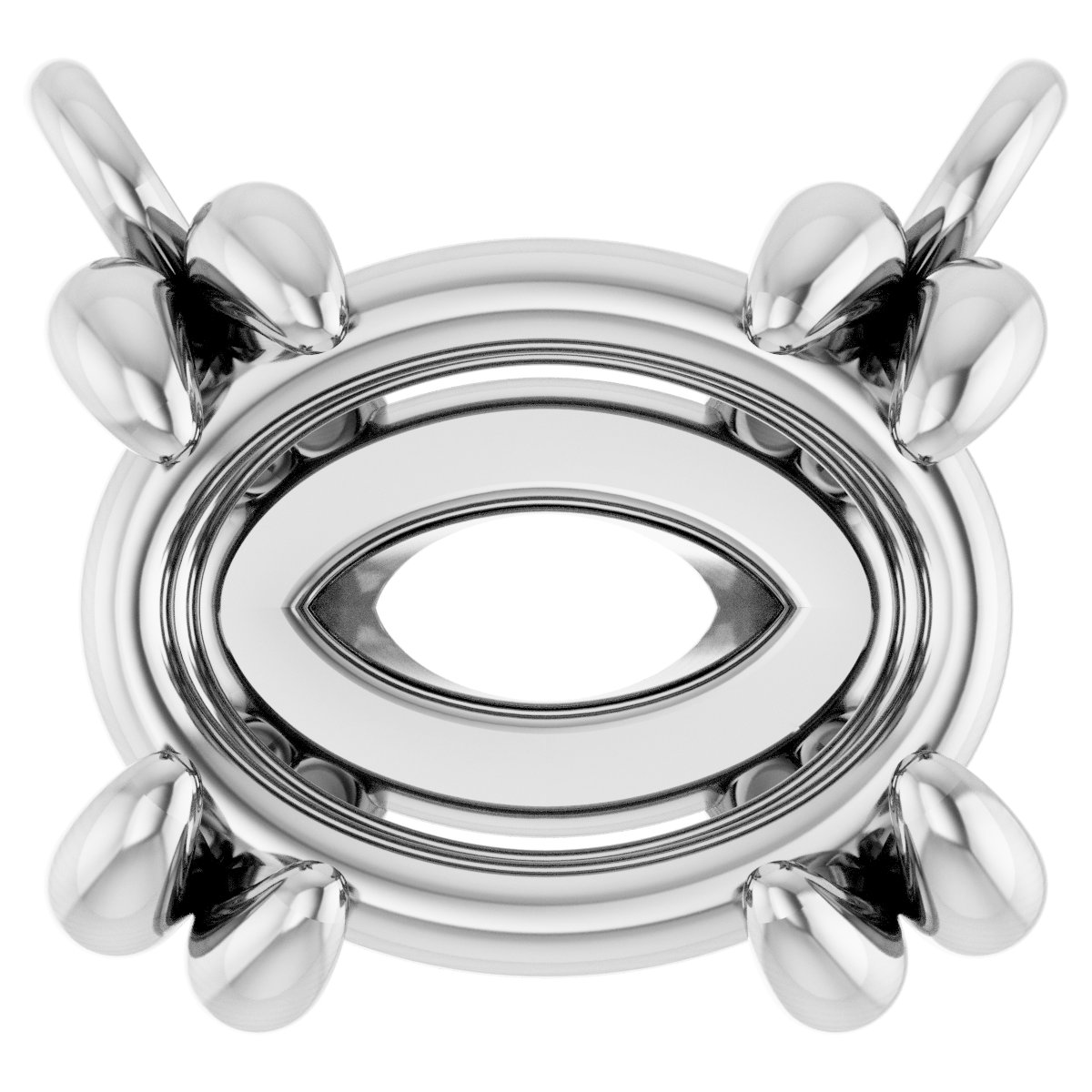 Double-Claw Solitaire Necklace Center