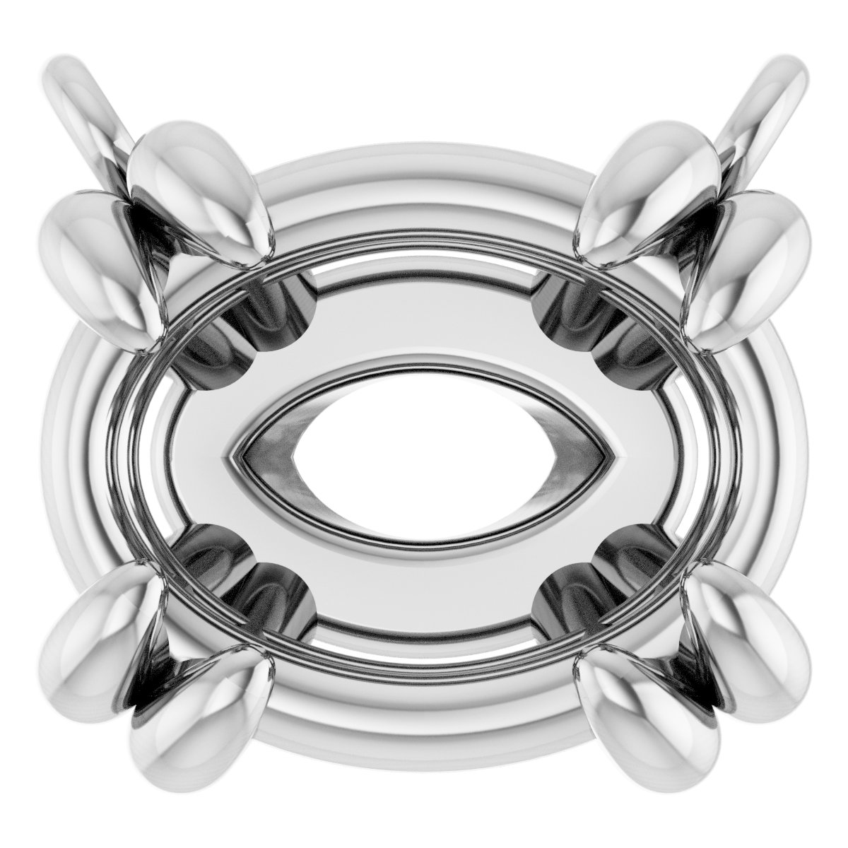 Double-Claw Solitaire Necklace Center