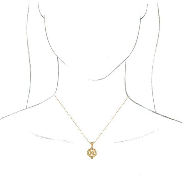 14K Yellow 1/4 CTW Diamond Vintage-Inspired 16-18 Necklace 