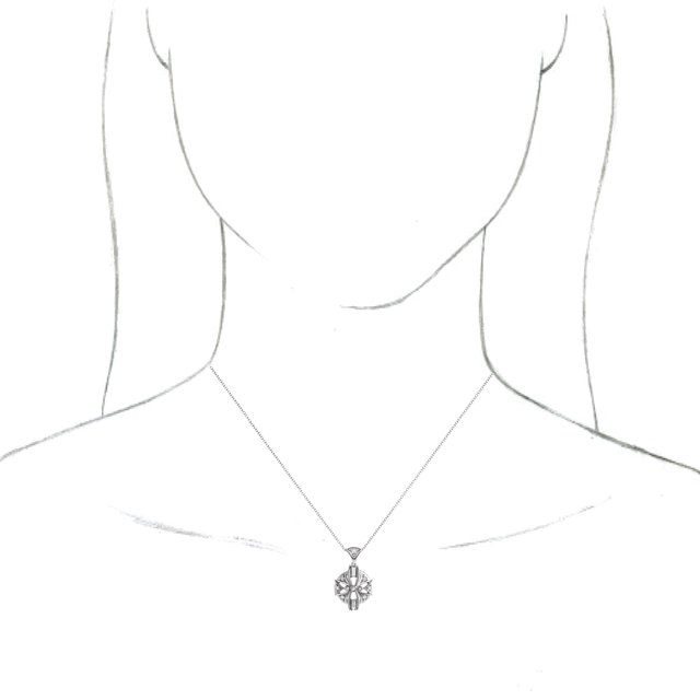 14K White 1/4 CTW Diamond Vintage-Inspired 16-18 Necklace 