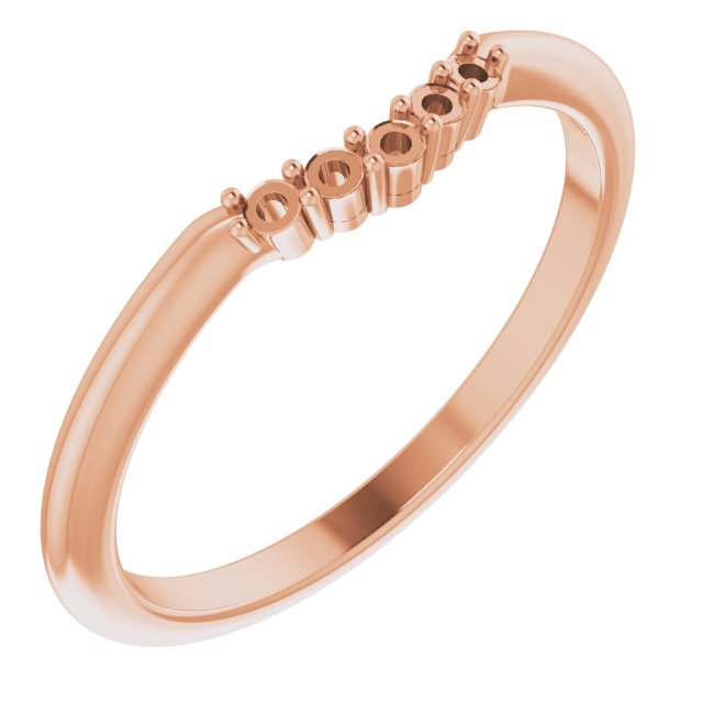 Claw-Prong Rose-Cut Accented Engagement Ring or Band