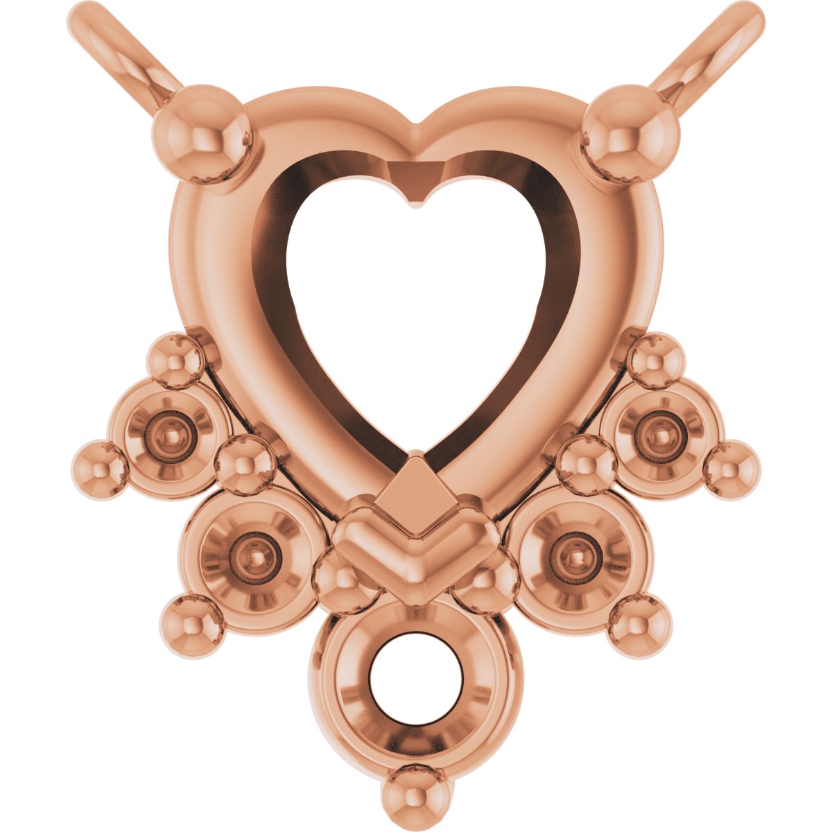 Accented Heart Necklace or Center