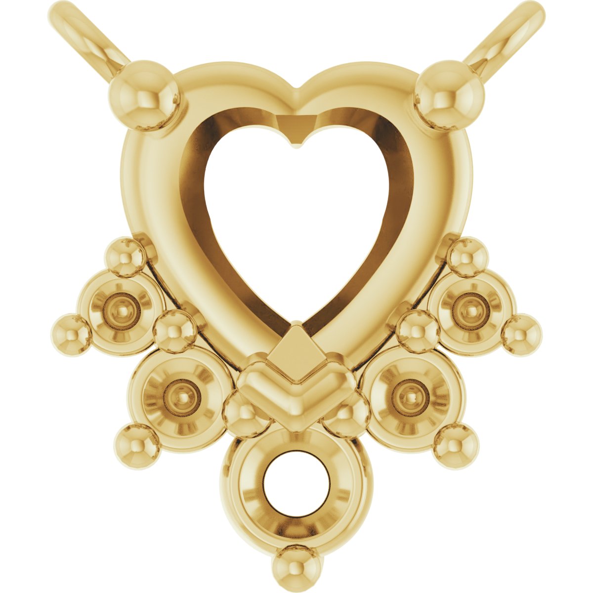 Accented Heart Necklace or Center