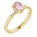 14K Yellow Natural Pink Morganite & .06 CTW Natural Diamond French-Set Ring