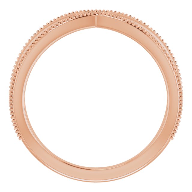 Alternative view of Criss-Cross Contour Band – 14K Rose Gold
