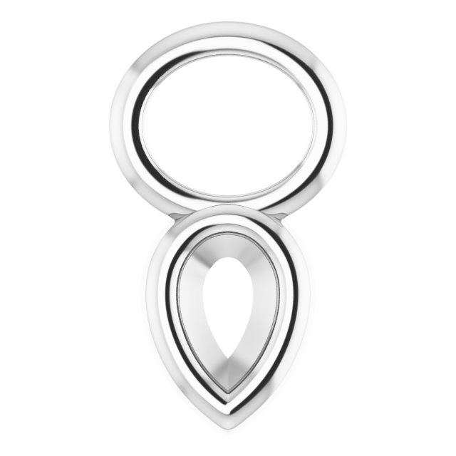 Bezel-Set Hoop Dangle