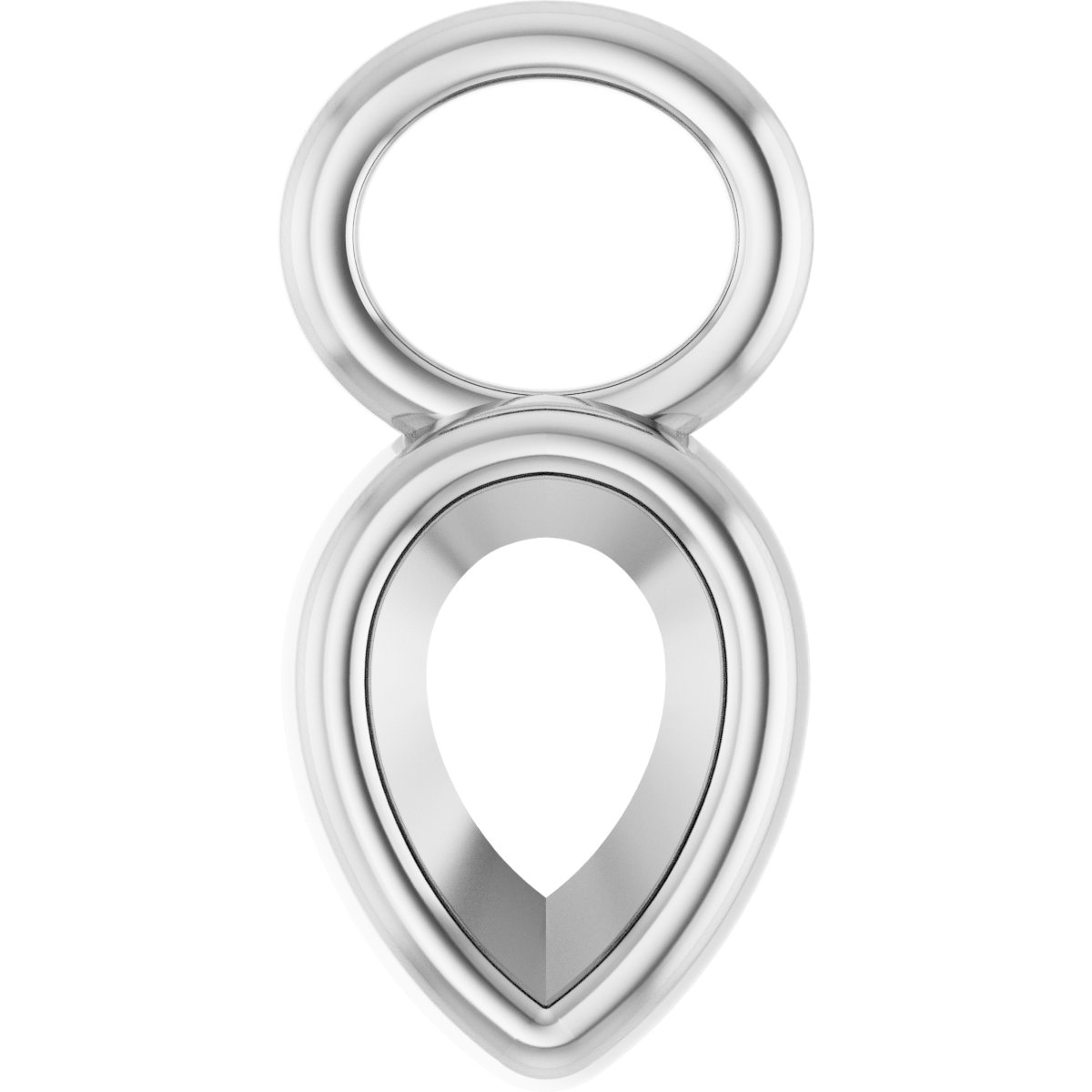 Bezel-Set Hoop Dangle