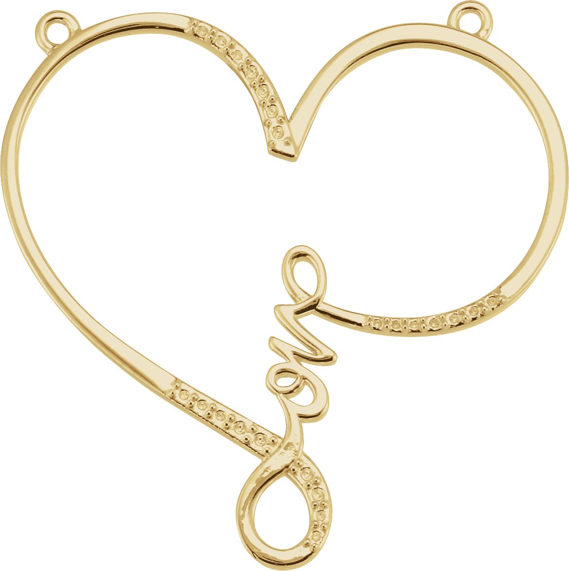 Infinity-Inspired Love Heart Necklace or Center