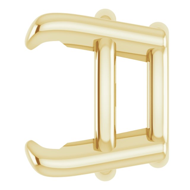 Pre-Notched Claw-Prong Earring Setting