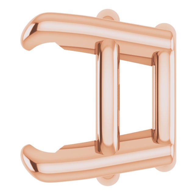 Pre-Notched Claw-Prong Earring Setting