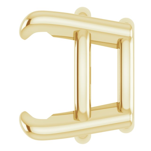 Pre-Notched Claw-Prong Earring Setting