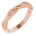 14K Rose .02 CTW Diamond Stackable Twisted Ring