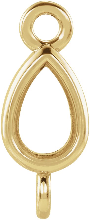 Pear Bezel-Set Link
