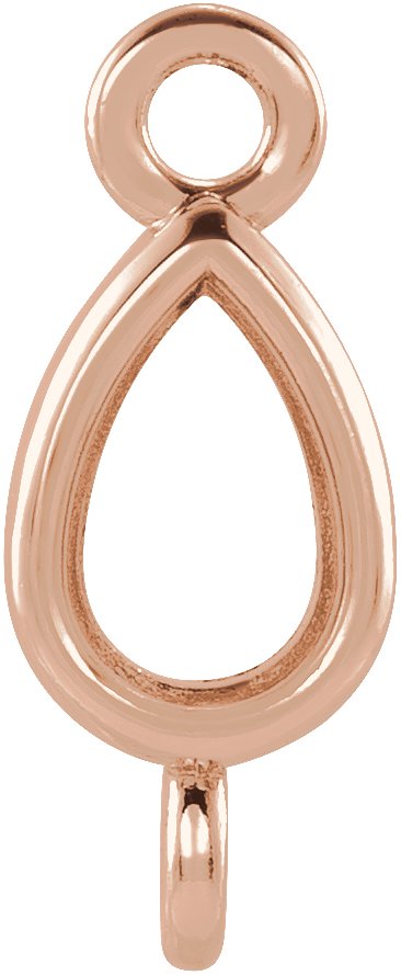 Pear Bezel-Set Link