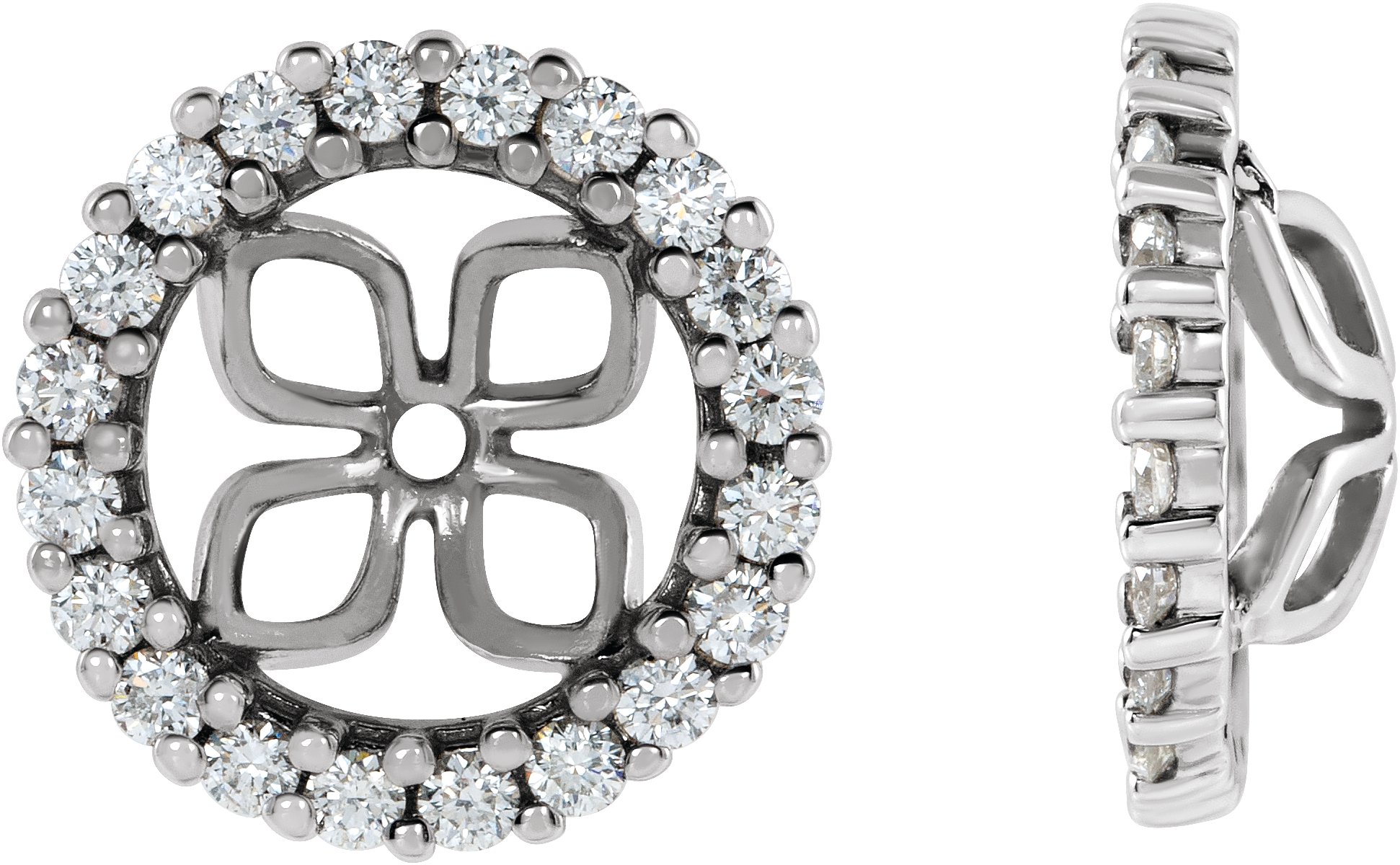 Diamond Fashion | Halo-Style Earring Jackets