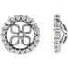 14K White 8.5 mm ID 1/2 CTW Natural Diamond Earring Jackets