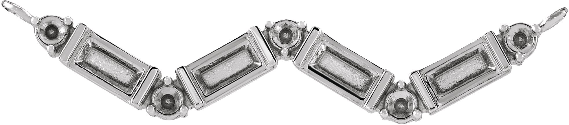 Accented Baguette Bar Necklace or Center