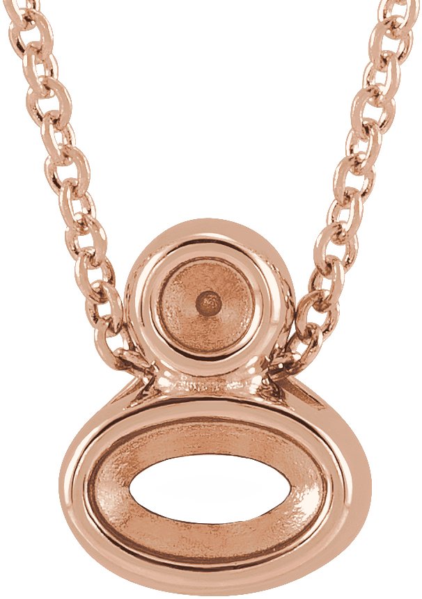 Bezel-Set Necklace or Slide Pendant