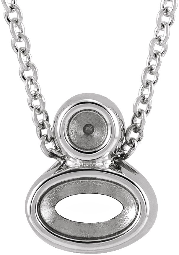 Bezel-Set Necklace or Slide Pendant