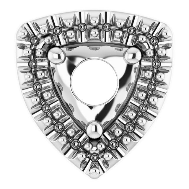 Round 3-Prong Halo-Style Earring Setting