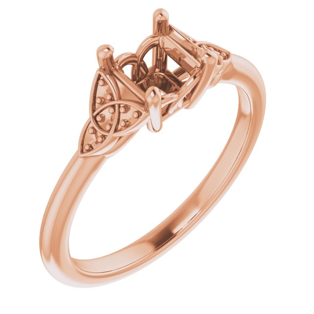 Accented Celtic-Inspired Engagement Ring