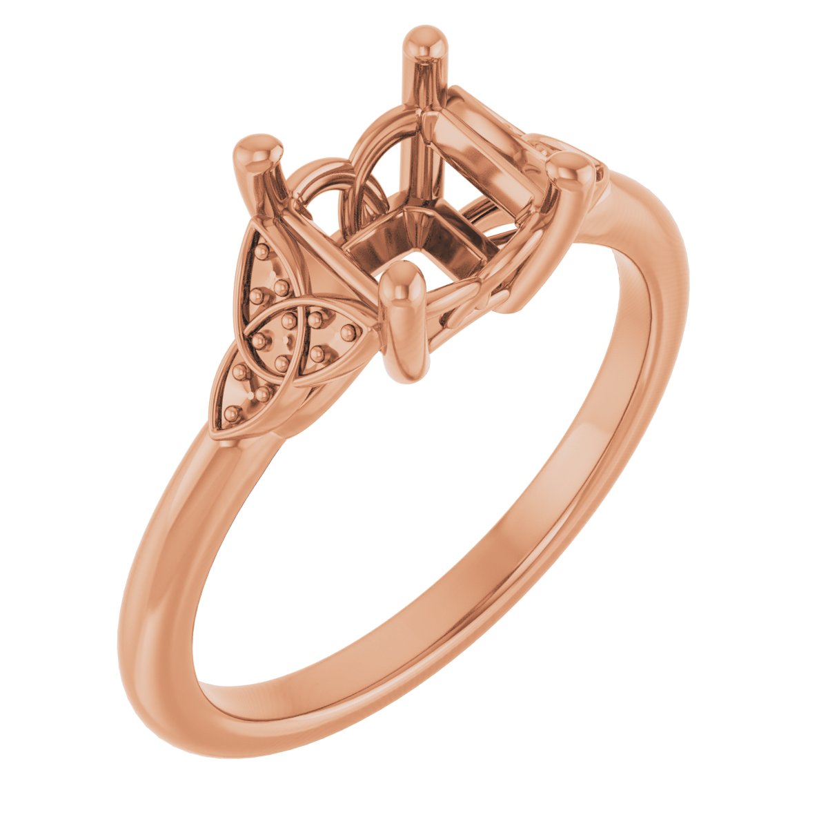 Accented Celtic-Inspired Engagement Ring