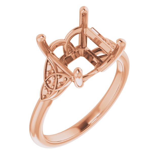 Accented Celtic-Inspired Engagement Ring