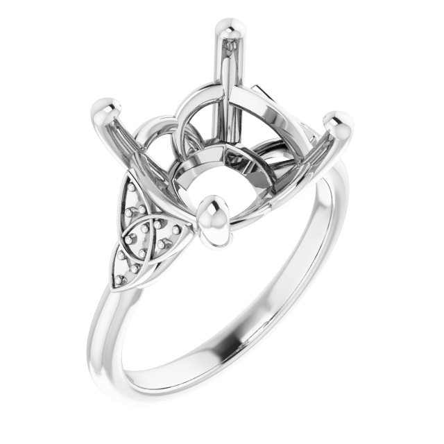 Accented Celtic-Inspired Engagement Ring