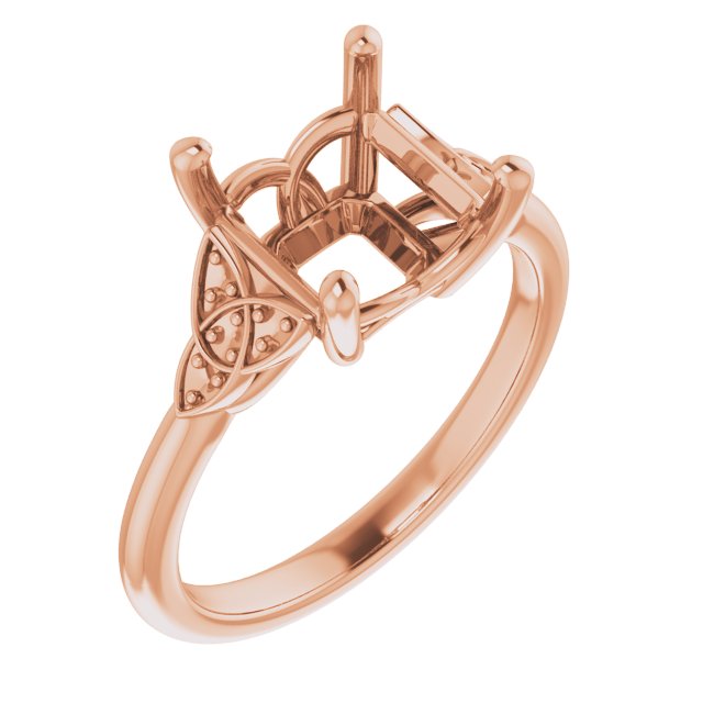 Accented Celtic-Inspired Engagement Ring