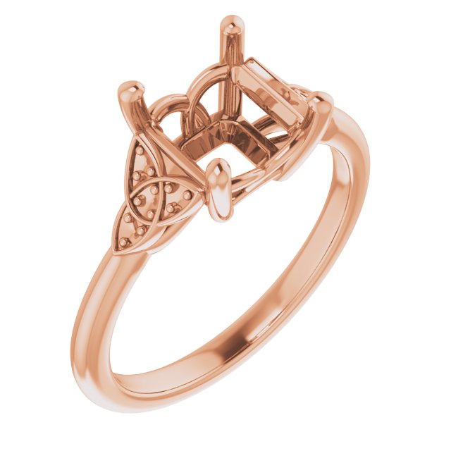 Accented Celtic-Inspired Engagement Ring