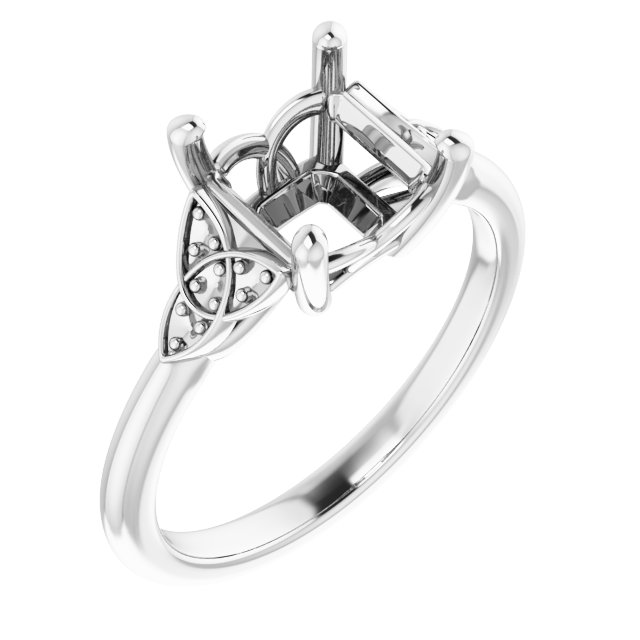 Accented Celtic-Inspired Engagement Ring